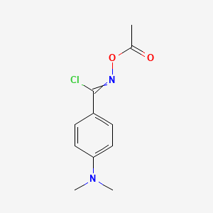 molecular formula C11H13ClN2O2 B14585403 N-(Acetyloxy)-4-(dimethylamino)benzene-1-carboximidoyl chloride CAS No. 61101-67-5