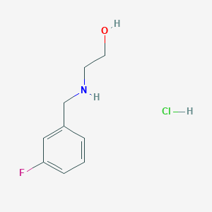 molecular formula C9H13ClFNO B1458544 2-{[(3-Fluorophenyl)methyl]amino}ethan-1-ol hydrochloride CAS No. 1645414-85-2