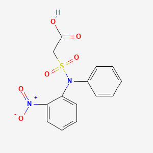 molecular formula C14H12N2O6S B14585443 Acetic acid, [[(2-nitrophenyl)phenylamino]sulfonyl]- CAS No. 61154-63-0