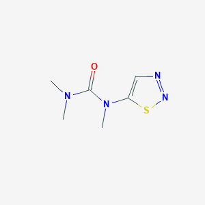 molecular formula C6H10N4OS B14585449 N,N,N'-Trimethyl-N'-1,2,3-thiadiazol-5-ylurea CAS No. 61432-81-3