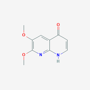 molecular formula C10H10N2O3 B14585464 6,7-Dimethoxy-1,8-naphthyridin-4(1H)-one CAS No. 61382-80-7