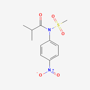 molecular formula C11H14N2O5S B14585478 N-(Methanesulfonyl)-2-methyl-N-(4-nitrophenyl)propanamide CAS No. 61068-46-0