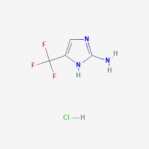molecular formula C4H5ClF3N3 B1458548 4-(trifluoromethyl)-1H-imidazol-2-amine hydrochloride CAS No. 1803611-83-7