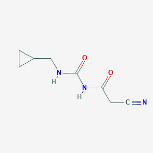 molecular formula C8H11N3O2 B14585484 2-cyano-N-(cyclopropylmethylcarbamoyl)acetamide CAS No. 61600-99-5