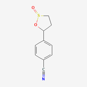 molecular formula C10H9NO2S B14585488 4-(2-Oxo-1,2lambda~4~-oxathiolan-5-yl)benzonitrile CAS No. 61332-74-9