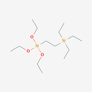 molecular formula C14H34O3Si2 B14585550 Triethoxy[2-(triethylsilyl)ethyl]silane CAS No. 61210-56-8