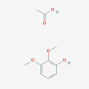 molecular formula C10H14O5 B14585556 Acetic acid;2,3-dimethoxyphenol CAS No. 61599-20-0