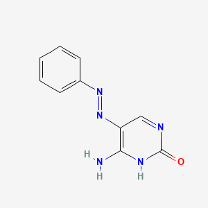 molecular formula C10H9N5O B14585558 4-Amino-5-(2-phenylhydrazinylidene)pyrimidin-2(5H)-one CAS No. 61081-68-3