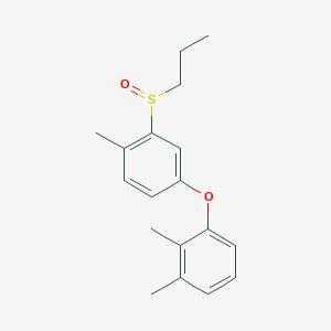 molecular formula C18H22O2S B14585560 1,2-Dimethyl-3-[4-methyl-3-(propane-1-sulfinyl)phenoxy]benzene CAS No. 61166-72-1