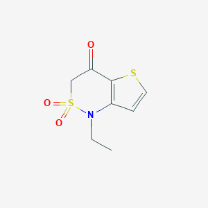 molecular formula C8H9NO3S2 B1458557 1-乙基-1H-噻吩[3,2-c][1,2]噻嗪-4(3H)-酮-2,2-二氧化物 CAS No. 1708013-48-2