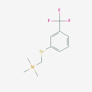 molecular formula C11H15F3SeSi B14585584 Trimethyl({[3-(trifluoromethyl)phenyl]selanyl}methyl)silane CAS No. 61634-69-3