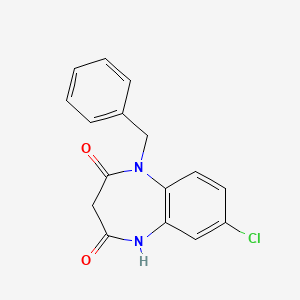 molecular formula C16H13ClN2O2 B14585587 1-Benzyl-7-chloro-1H-1,5-benzodiazepine-2,4(3H,5H)-dione CAS No. 61352-60-1