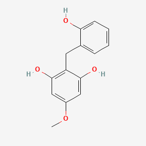 2-[(2-Hydroxyphenyl)methyl]-5-methoxybenzene-1,3-diol