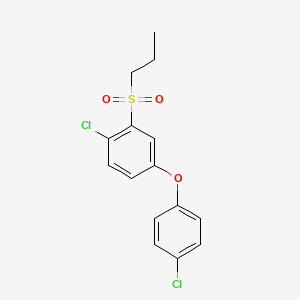 1-Chloro-4-(4-chlorophenoxy)-2-(propane-1-sulfonyl)benzene