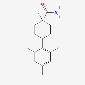 molecular formula C17H25NO B14585634 Cyclohexanecarboxamide, 1-methyl-4-(2,4,6-trimethylphenyl)- CAS No. 61405-23-0