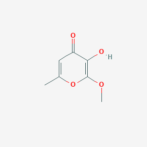 molecular formula C7H8O4 B14585640 3-Hydroxy-2-methoxy-6-methyl-4H-pyran-4-one CAS No. 61403-92-7