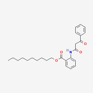 molecular formula C26H33NO4 B14585647 Benzoic acid, 2-[(1,3-dioxo-3-phenylpropyl)amino]-, decyl ester CAS No. 61580-32-3