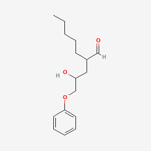 2-(2-Hydroxy-3-phenoxypropyl)heptanal