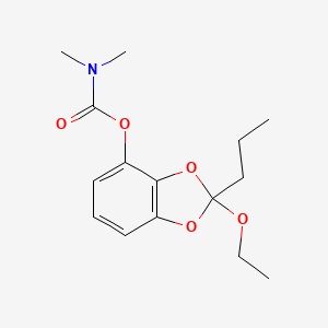 molecular formula C15H21NO5 B14585689 2-Ethoxy-2-propyl-2H-1,3-benzodioxol-4-yl dimethylcarbamate CAS No. 61083-39-4