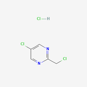 molecular formula C5H5Cl3N2 B1458569 5-氯-2-(氯甲基)嘧啶盐酸盐 CAS No. 1427454-12-3