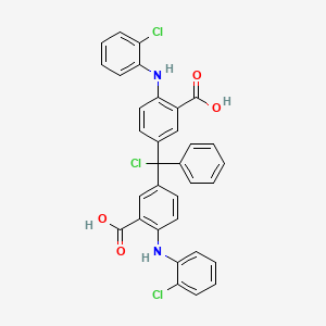 3,3'-[Chloro(phenyl)methylene]bis[6-(2-chloroanilino)benzoic acid]