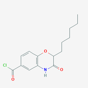 2-Hexyl-3-oxo-3,4-dihydro-2H-1,4-benzoxazine-6-carbonyl chloride