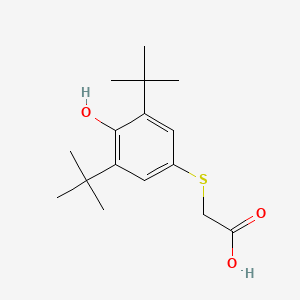 molecular formula C16H24O3S B14585723 Acetic acid, [[3,5-bis(1,1-dimethylethyl)-4-hydroxyphenyl]thio]- CAS No. 61151-53-9