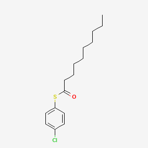 molecular formula C16H23ClOS B14585750 S-(4-Chlorophenyl) decanethioate CAS No. 61469-50-9