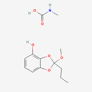 2-Methoxy-2-propyl-1,3-benzodioxol-4-ol;methylcarbamic acid