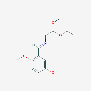 molecular formula C15H23NO4 B14585784 (E)-N-(2,2-Diethoxyethyl)-1-(2,5-dimethoxyphenyl)methanimine CAS No. 61190-07-6