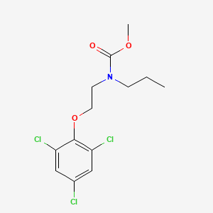 molecular formula C13H16Cl3NO3 B1458581 N-甲基-N-丙基-N-[2-(2,4,6-三氯苯氧)乙基]氨基甲酸酯 CAS No. 1424939-65-0