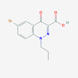 6-Bromo-4-oxo-1-propyl-1,4-dihydrocinnoline-3-carboxylic acid