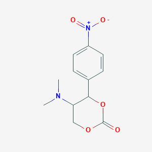 molecular formula C12H14N2O5 B1458583 5-(二甲氨基)-4-(4-硝基苯基)-1,3-二氧杂环-2-酮 CAS No. 1858256-69-5