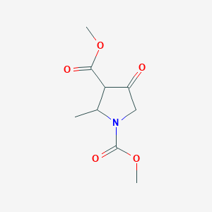 molecular formula C9H13NO5 B14585836 Dimethyl 2-methyl-4-oxopyrrolidine-1,3-dicarboxylate CAS No. 61218-68-6