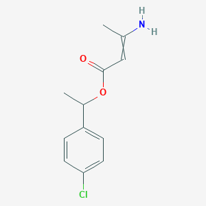 molecular formula C12H14ClNO2 B14585865 1-(4-Chlorophenyl)ethyl 3-aminobut-2-enoate CAS No. 61312-51-4