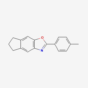 molecular formula C17H15NO B14585872 5H-Indeno[5,6-d]oxazole, 6,7-dihydro-2-(4-methylphenyl)- CAS No. 61520-22-7