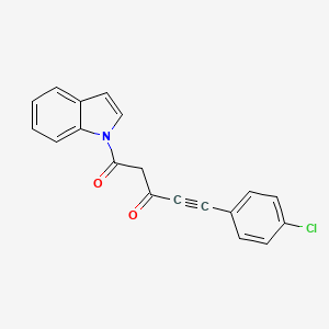 1H-Indole, 1-[5-(4-chlorophenyl)-1,3-dioxo-4-pentynyl]-