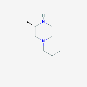 molecular formula C9H20N2 B1458588 (3S)-3-甲基-1-(2-甲基丙基)哌嗪 CAS No. 1604298-81-8