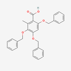 molecular formula C29H26O5 B14585888 3,4,6-Tris(benzyloxy)-2-methylbenzoic acid CAS No. 61158-10-9