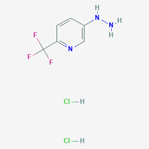 molecular formula C6H8Cl2F3N3 B1458596 二盐酸(6-三氟甲基-吡啶-3-基)-肼 CAS No. 1965309-53-8