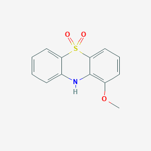 molecular formula C13H11NO3S B14585991 1-Methoxy-5lambda~6~-phenothiazine-5,5(10H)-dione CAS No. 61174-80-9