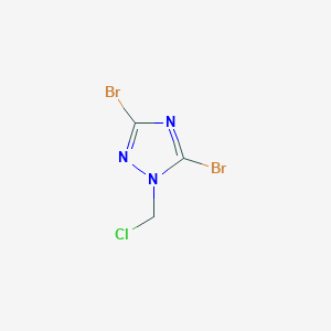 molecular formula C3H2Br2ClN3 B1458600 3,5-二溴-1-(氯甲基)-1H-1,2,4-三唑 CAS No. 1674390-12-5