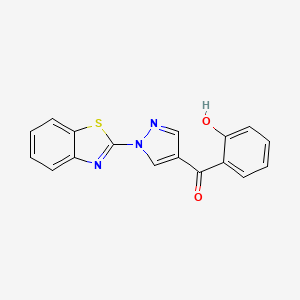 molecular formula C17H11N3O2S B14586010 [1-(1,3-Benzothiazol-2-yl)pyrazol-4-yl]-(2-hydroxyphenyl)methanone CAS No. 61466-49-7