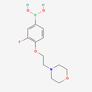molecular formula C12H17BFNO4 B1458604 3-氟-4-(2-吗啉乙氧基)苯硼酸 CAS No. 1704064-15-2