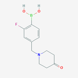 molecular formula C12H15BFNO3 B1458605 (2-氟-4-((4-氧代哌啶-1-基)甲基)苯基)硼酸 CAS No. 1704064-22-1
