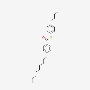 molecular formula C27H38OS B14586051 S-(4-Pentylphenyl) 4-nonylbenzene-1-carbothioate CAS No. 61518-86-3