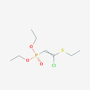 molecular formula C8H16ClO3PS B14586055 Diethyl [2-chloro-2-(ethylsulfanyl)ethenyl]phosphonate CAS No. 61609-46-9