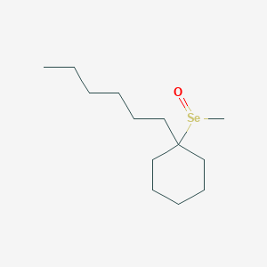 1-Hexyl-1-(methaneseleninyl)cyclohexane