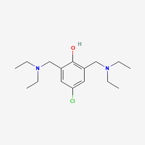 molecular formula C16H27ClN2O B14586070 4-Chloro-2,6-bis[(diethylamino)methyl]phenol CAS No. 61195-52-6