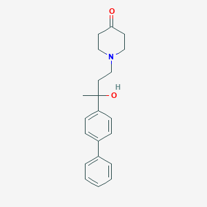 molecular formula C21H25NO2 B14586099 1-[3-([1,1'-Biphenyl]-4-yl)-3-hydroxybutyl]piperidin-4-one CAS No. 61510-58-5